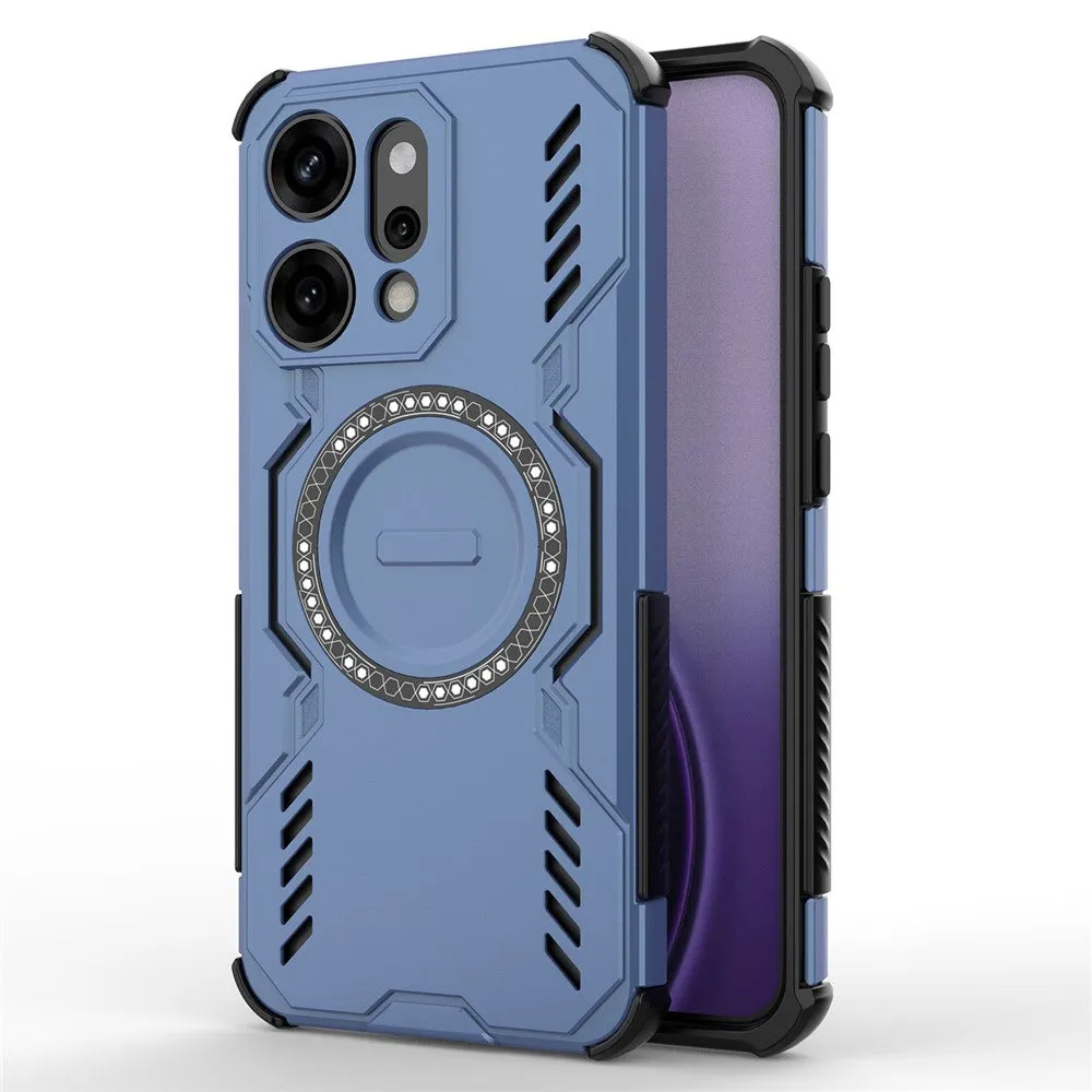 Custodia MagSafe per Oppo Reno14 Pro, Techsuit, ArmorMag, Blu - immagine 1
