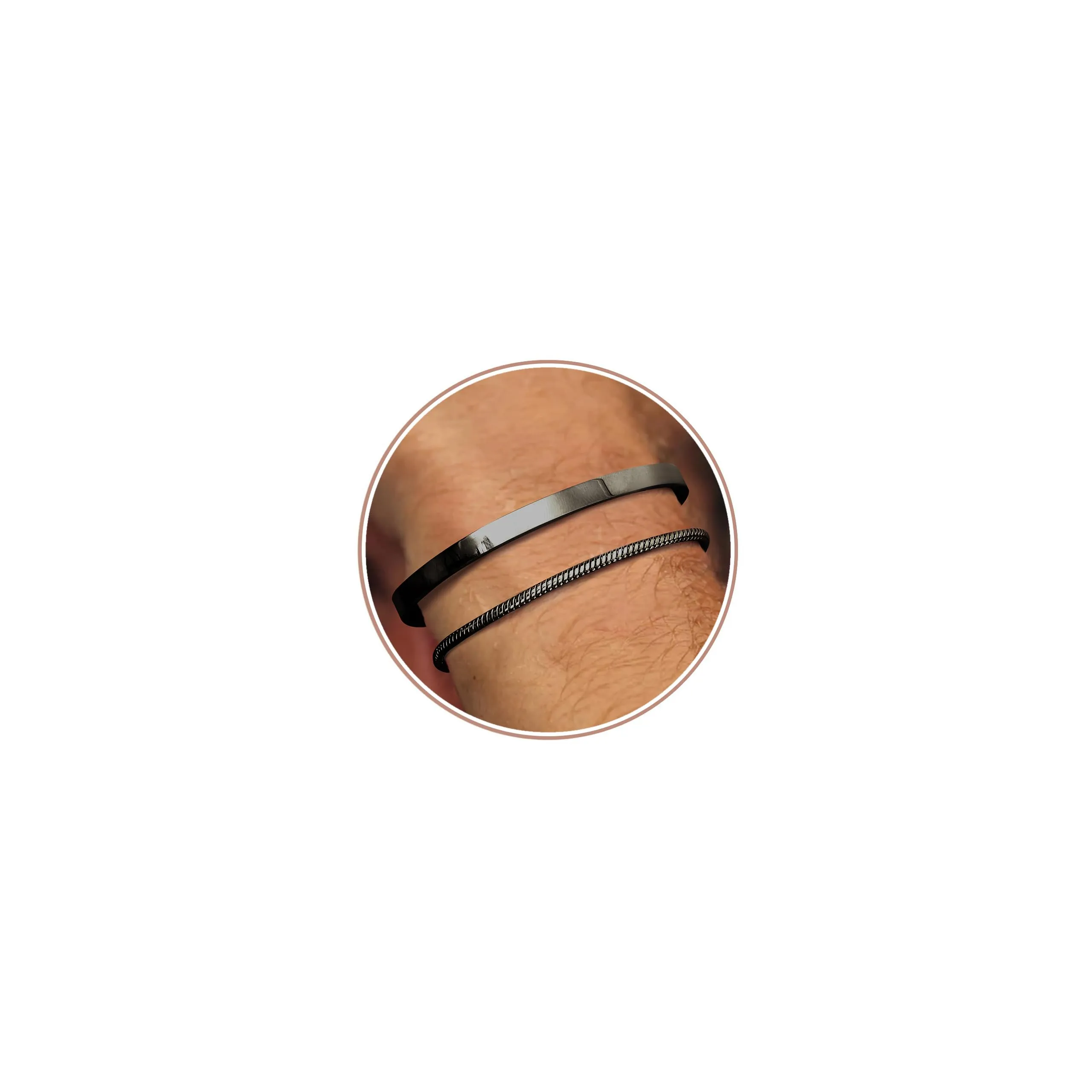 YADOCA Bracciali Uomo a Catena in Acciaio Inossidabile, Set 21 cm - immagine 1