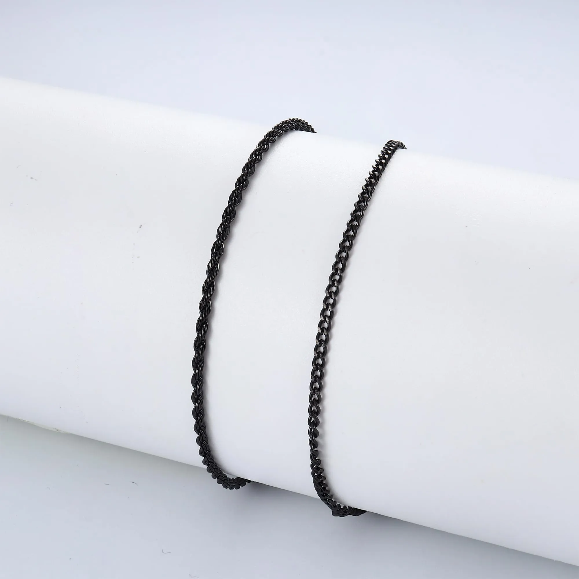 YADOCA Bracciali Uomo a Catena in Acciaio Inossidabile, Set 19 cm - immagine 7