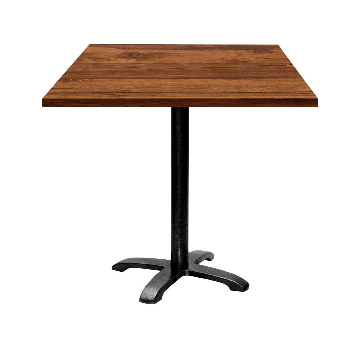 RestooTab Tavolo Bazila quadrato - laminato legno; 70x70x74 cm (LxLxH); Piano tavolo quercia wenge, struttura nero; quadrata - immagine 1