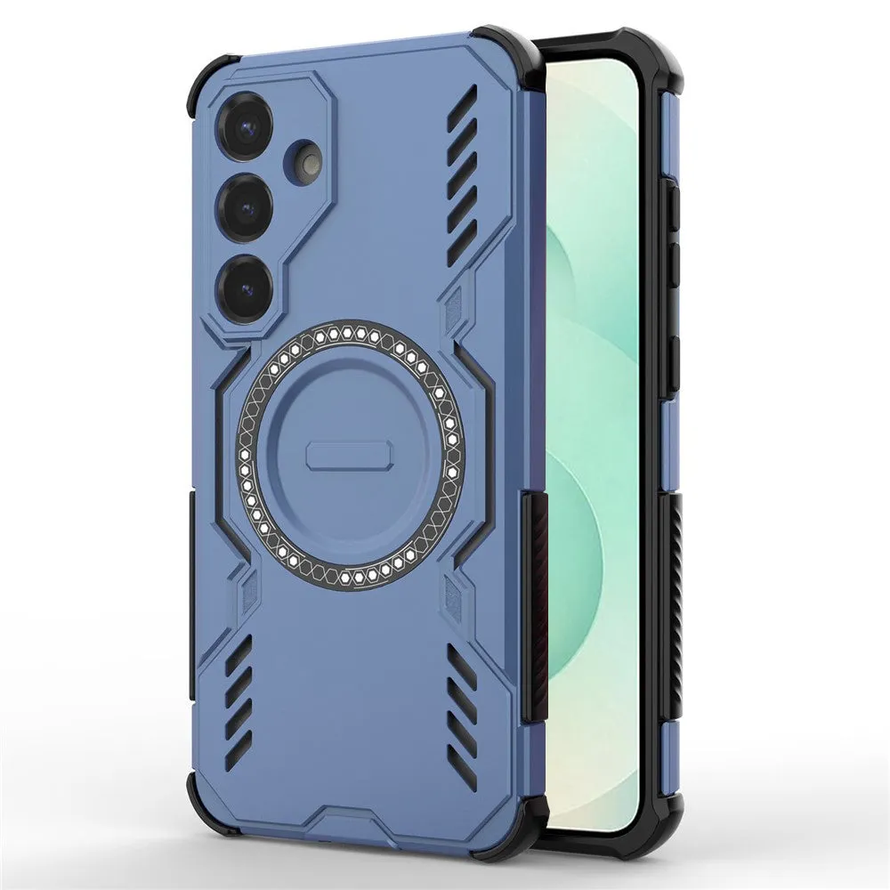 Custodia MagSafe per Samsung Galaxy S25+ S936, Techsuit, ArmorMag, Blu - immagine 1