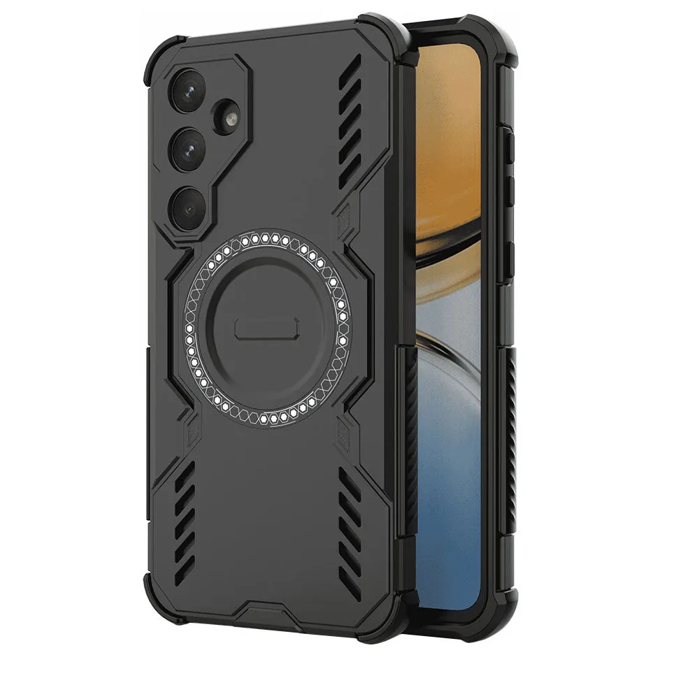 Custodia MagSafe per Samsung Galaxy A55 5G A556, Techsuit, ArmorMag, Nera - immagine 1