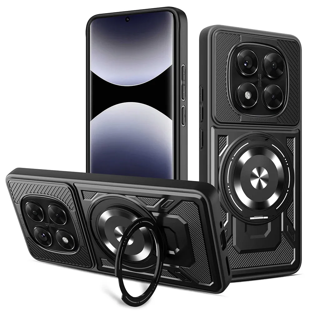 Custodia per Xiaomi Redmi Note 14 Pro+ 5G / Note 14 Pro 5G / Poco X7, Techsuit, RuggedCam, Nera - immagine 1