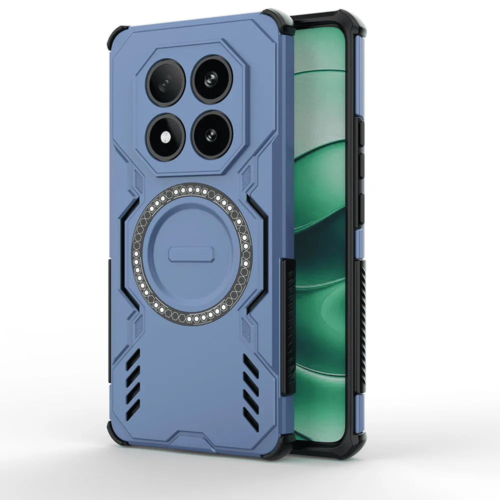 Custodia MagSafe per Xiaomi Redmi Note 14 Pro 4G, Techsuit, ArmorMag, Blu - immagine 1