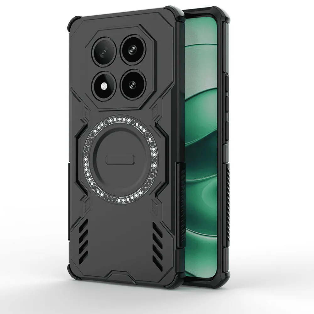 Custodia MagSafe per Xiaomi Poco X7 / Redmi Note 14 Pro 5G, Techsuit, ArmorMag, Nera - immagine 1