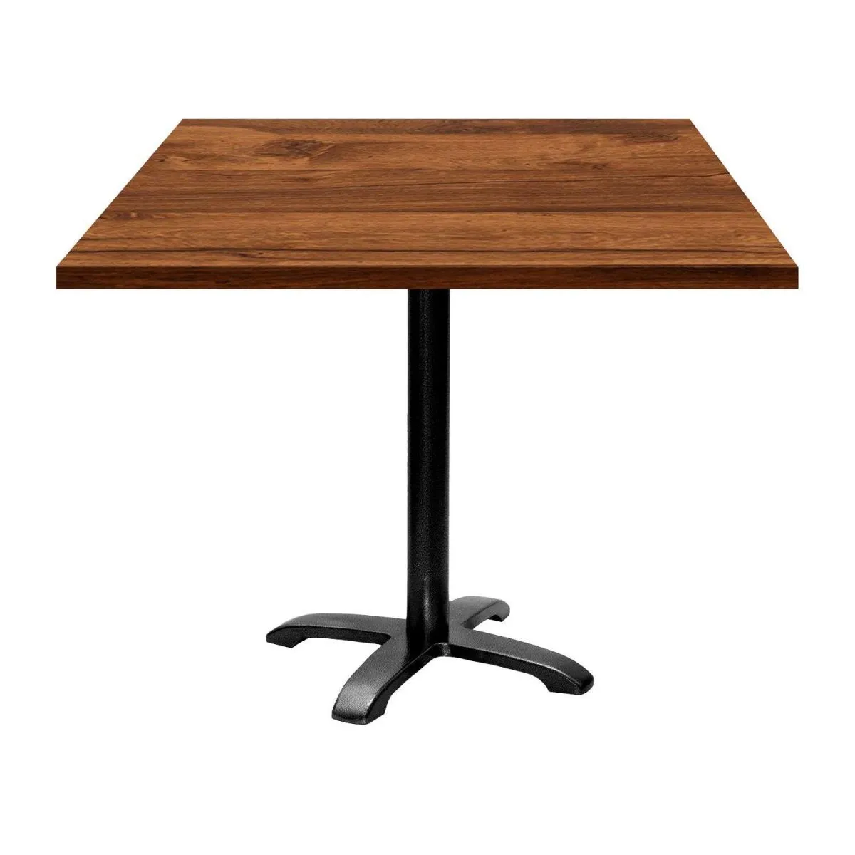 RestooTab Tavolo Bazila quadrato - laminato legno; 90x90x74 cm (LxLxH); Piano tavolo quercia wenge, struttura nero; quadrata - immagine 1