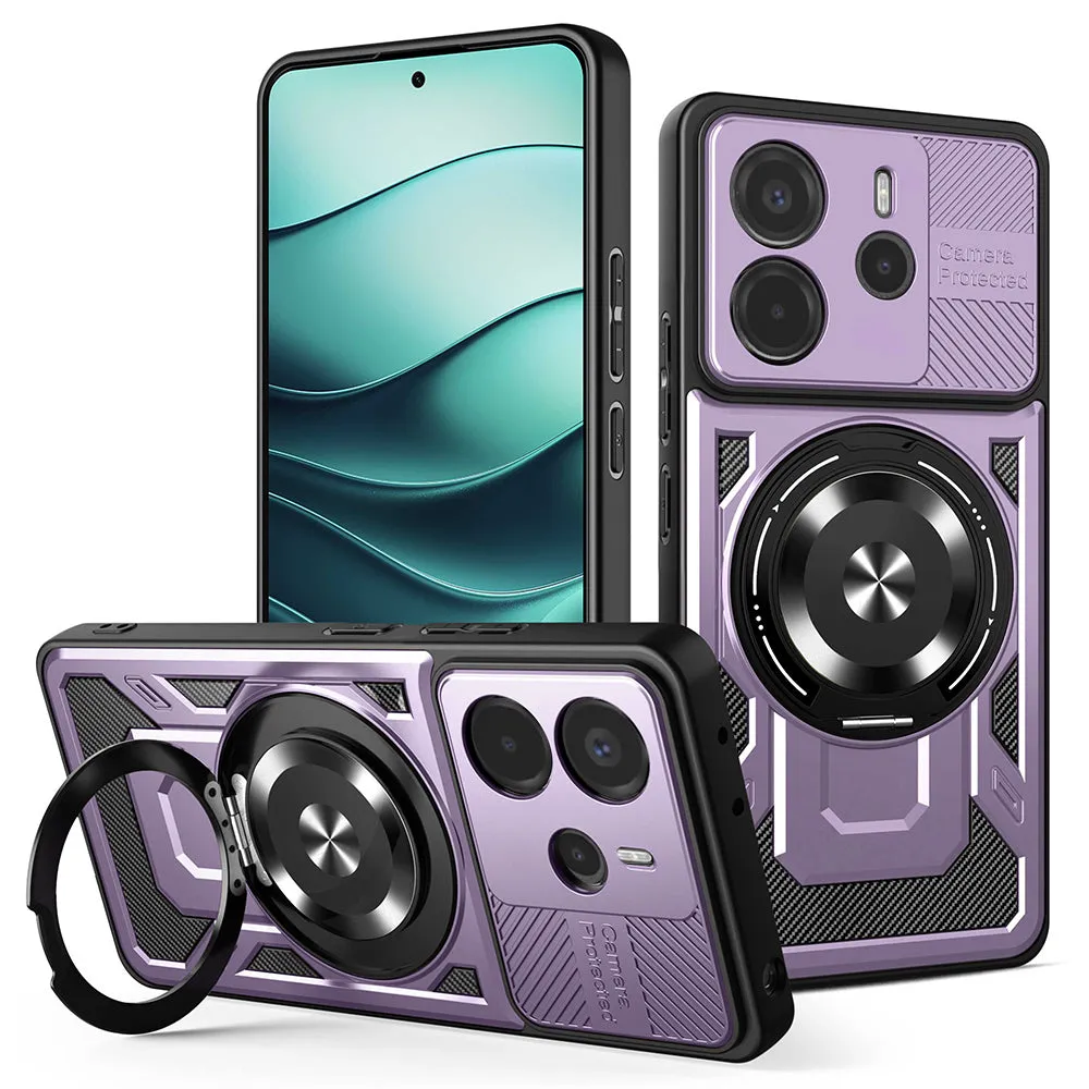 Custodia per Xiaomi Redmi Note 14 5G, Techsuit, RuggedCam, Viola - immagine 1