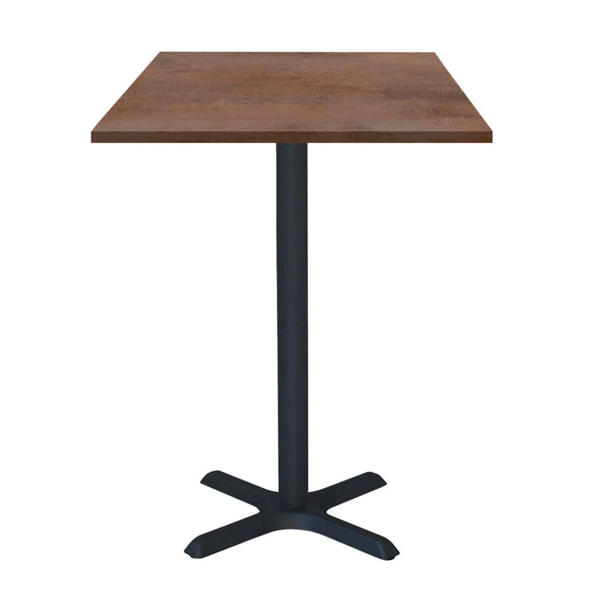 RestooTab Tavolo alto Dina quadrato - laminato pietra; 60x60x112 cm (LxLxH); Piano tavolo bronzo, struttura nero; quadrata - immagine 1