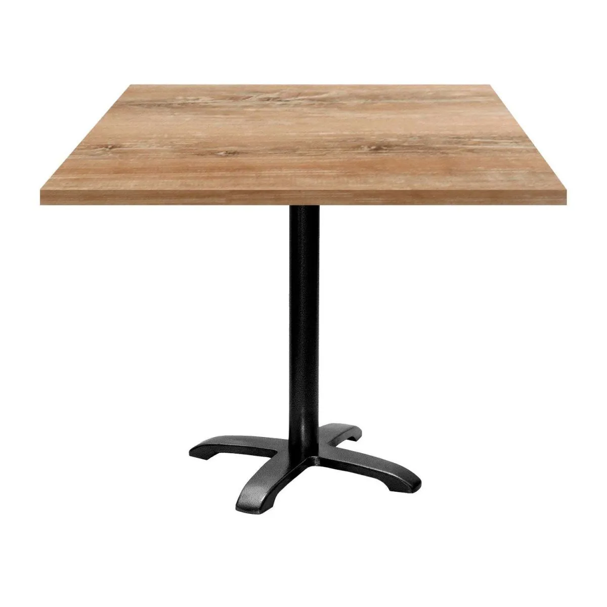 RestooTab Tavolo Bazila quadrato - laminato legno; 90x90x74 cm (LxLxH); Piano tavolo quercia antica, struttura nero; quadrata - immagine 1