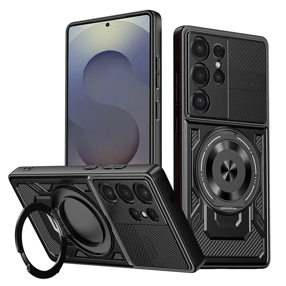 Custodia per Samsung Galaxy S25 Ultra S938, Techsuit, RuggedCam, Nera - immagine 1