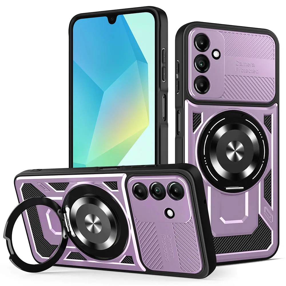 Custodia per Samsung Galaxy A16 5G A166 / A16 4G A165, Techsuit, RuggedCam, Viola - immagine 1