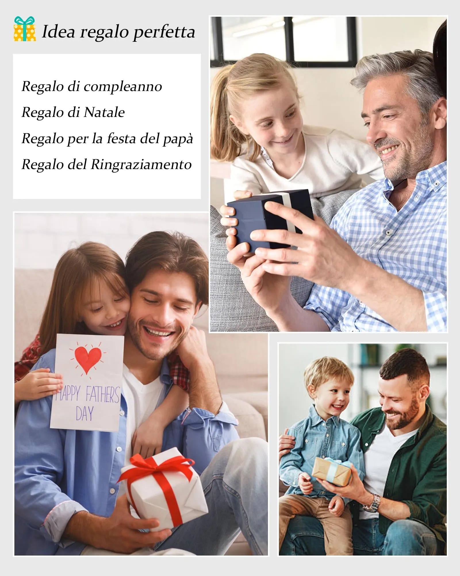 YELUWA Festa Del Papà Regalo Festa Del Papà Regalo Papà Bracciale - immagine 5