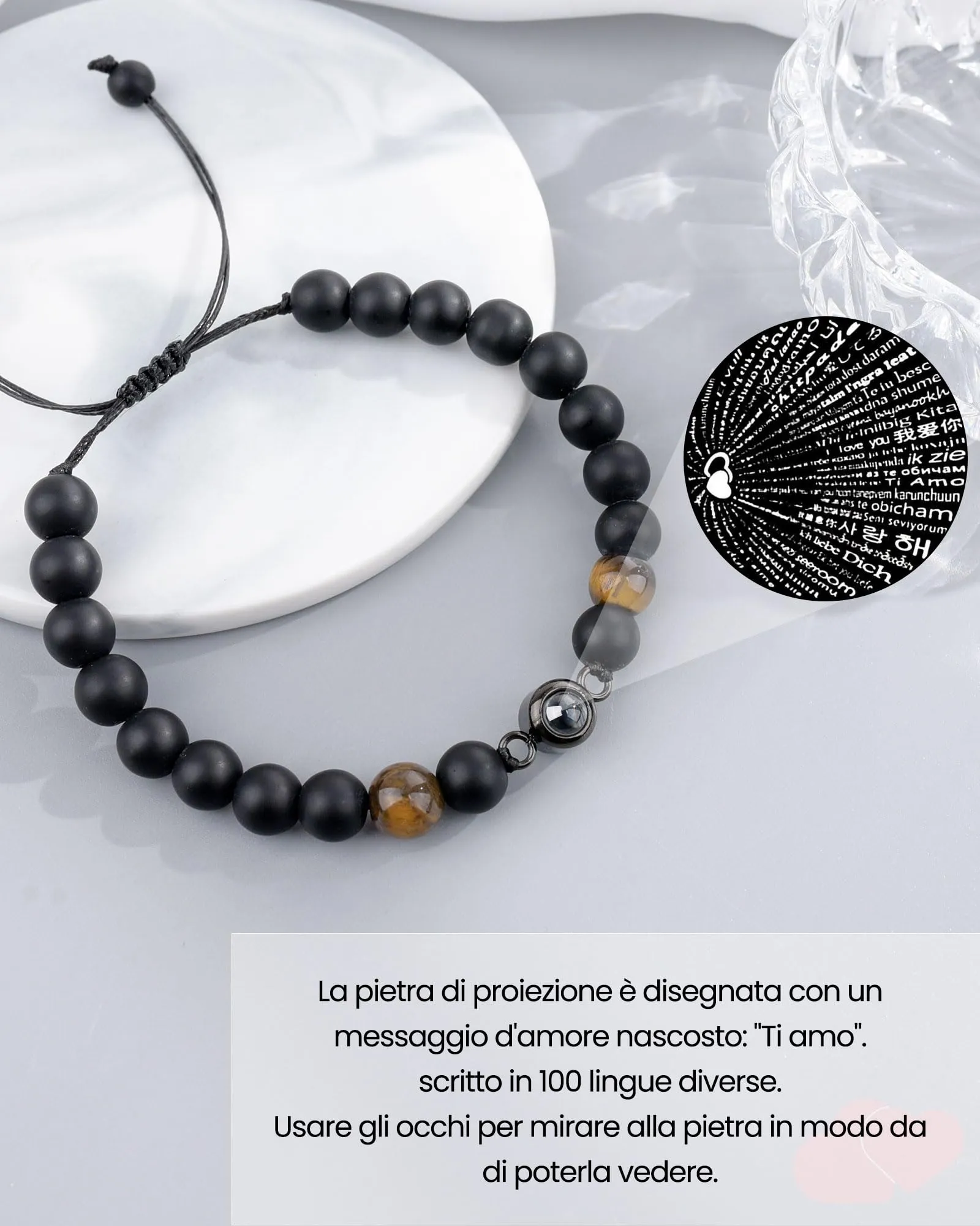 YELUWA Festa Del Papa Idee Regalo, Festa Del Papà Bracciale Uomo - immagine 3