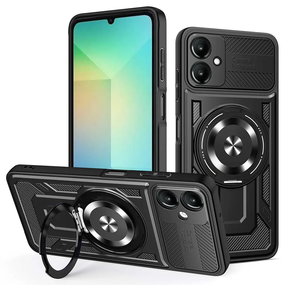 Custodia per Samsung Galaxy A06 A065, Techsuit, RuggedCam, Nera - immagine 1