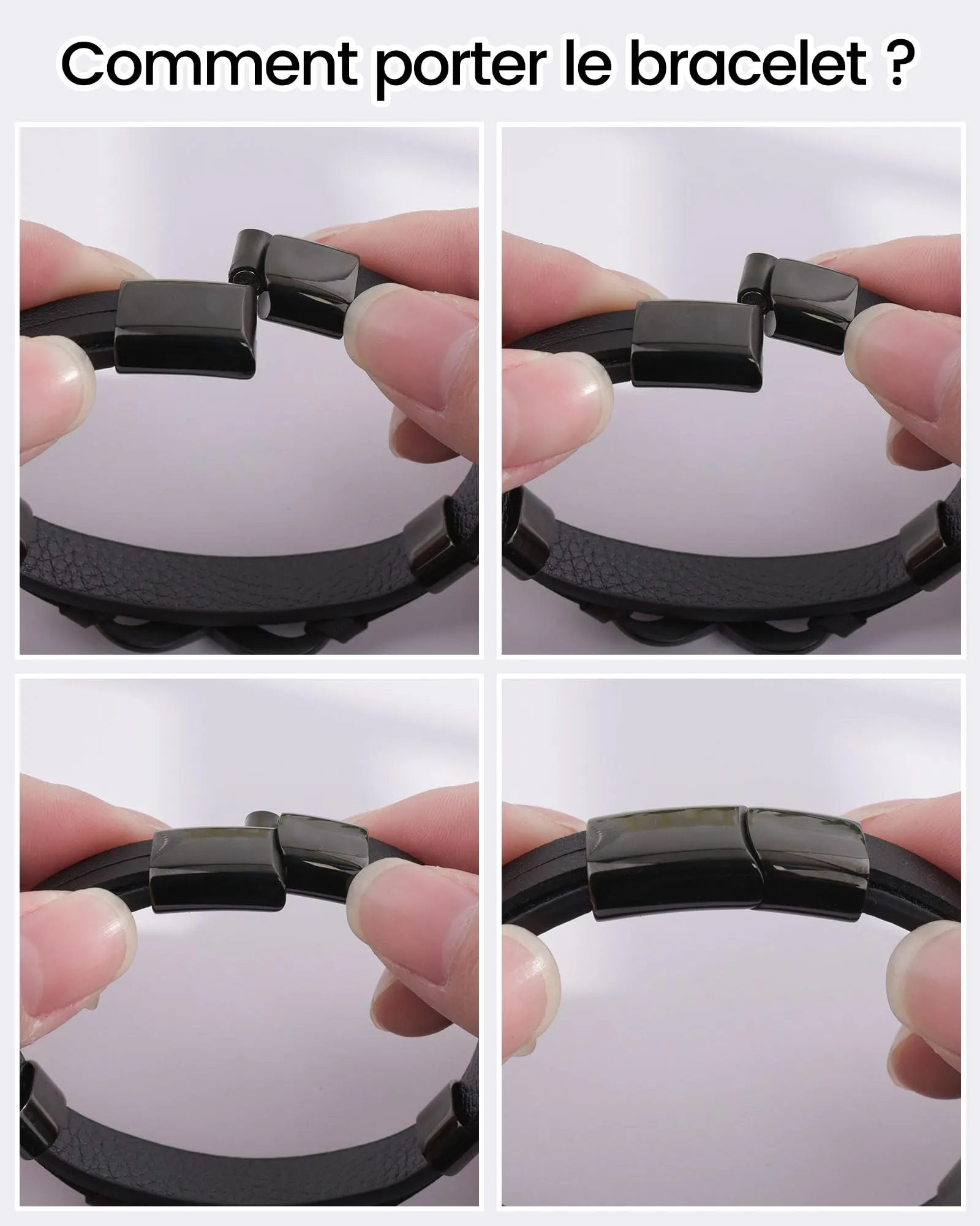 YELUWA Bracciale da uomo, regalo per fidanzato, marito, amico, regalo di Natale, compleanno, anniversario - immagine 9