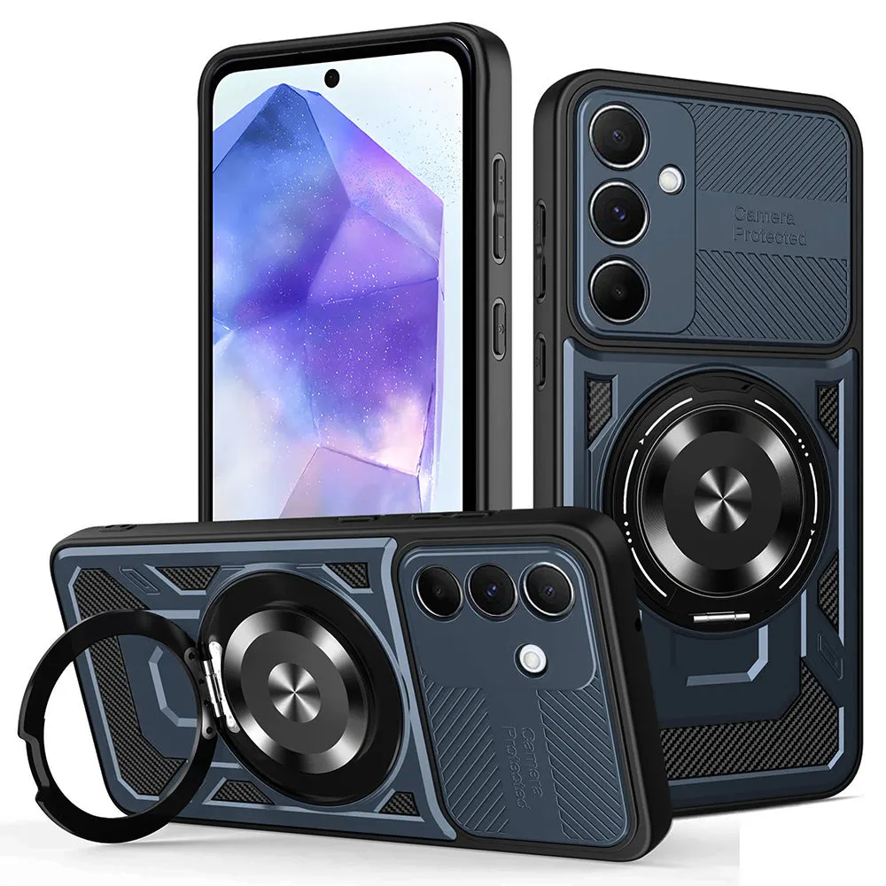 Custodia per Samsung Galaxy A55 5G A556, Techsuit, RuggedCam, Blu - immagine 1