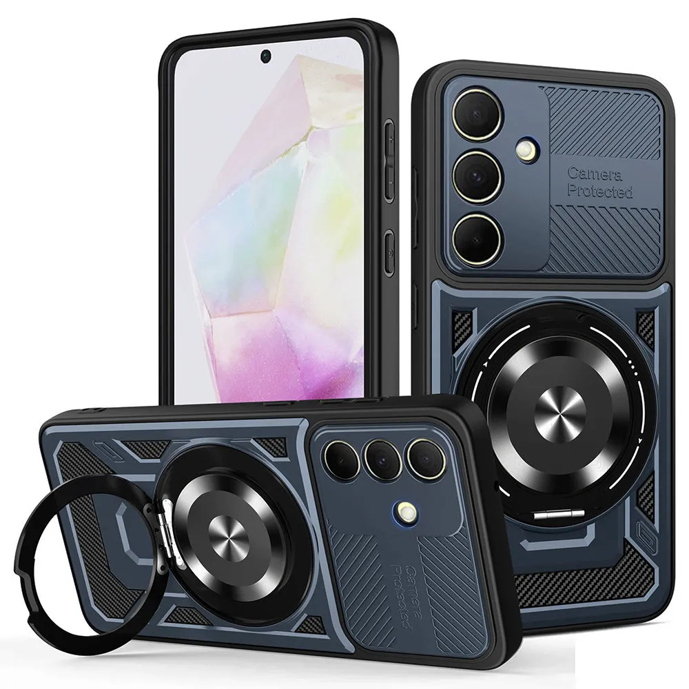 Custodia per Samsung Galaxy A35 5G A356, Techsuit, RuggedCam, Blu - immagine 1
