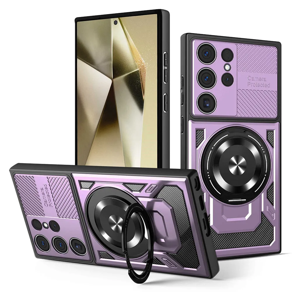 Custodia per Samsung Galaxy S24 Ultra S928, Techsuit, RuggedCam, Viola - immagine 1