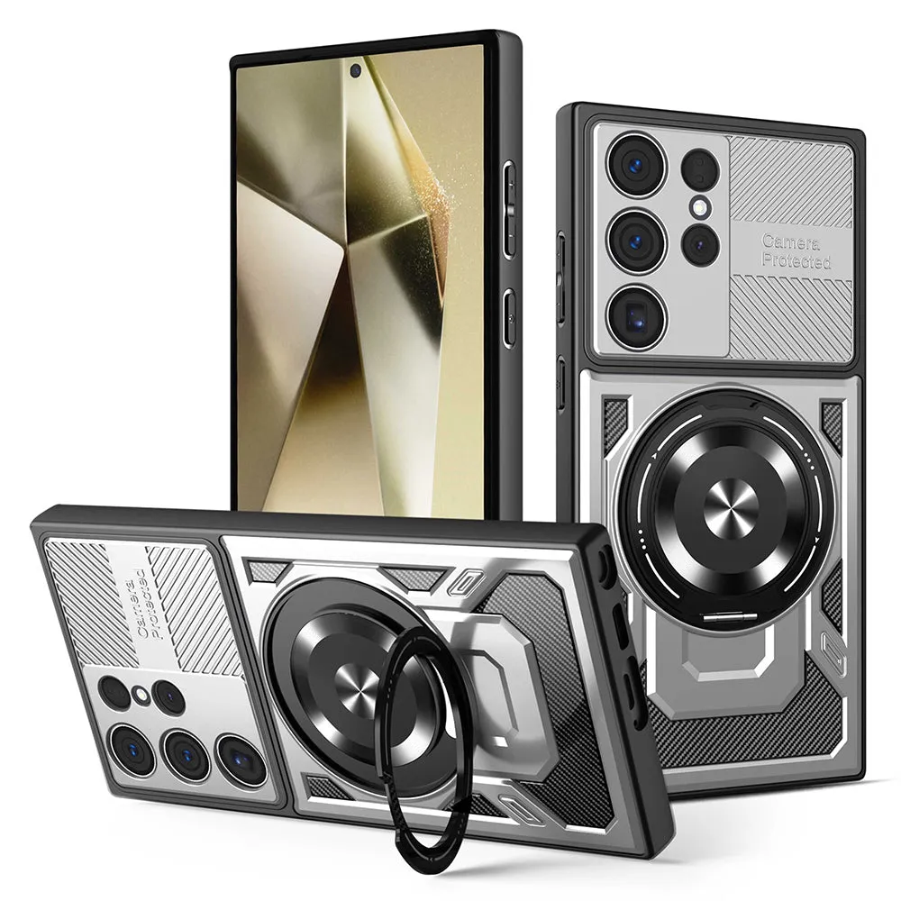 Custodia per Samsung Galaxy S24 Ultra S928, Techsuit, RuggedCam, Grigio - immagine 1