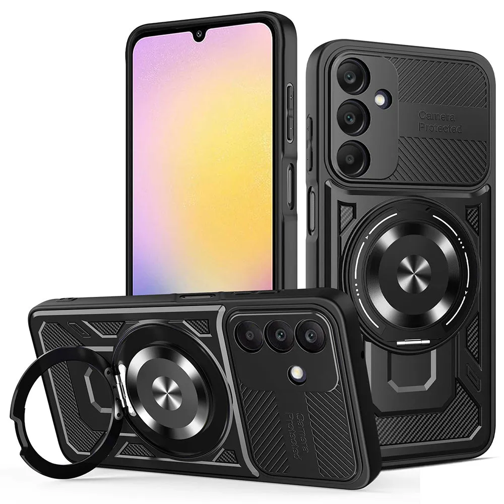 Custodia per Samsung Galaxy A25 A256, Techsuit, RuggedCam, Nera - immagine 1
