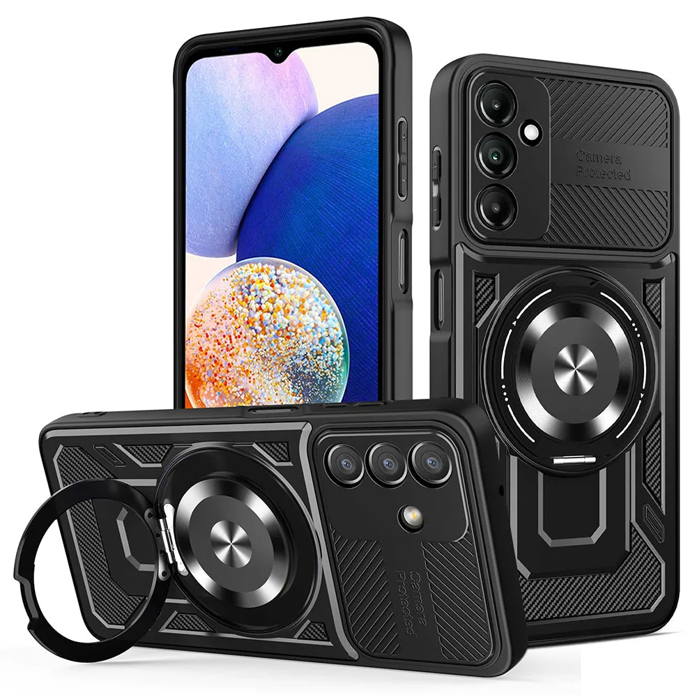 Custodia per Samsung Galaxy A14 A145 / A14 5G A146, Techsuit, RuggedCam, Nera - immagine 1