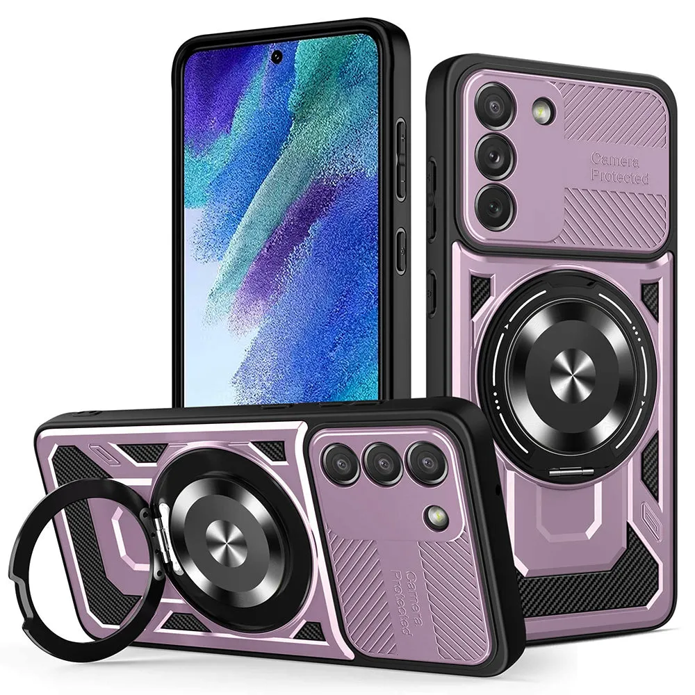 Custodia per Samsung Galaxy S21 FE 5G G990, Techsuit, RuggedCam, Viola - immagine 1