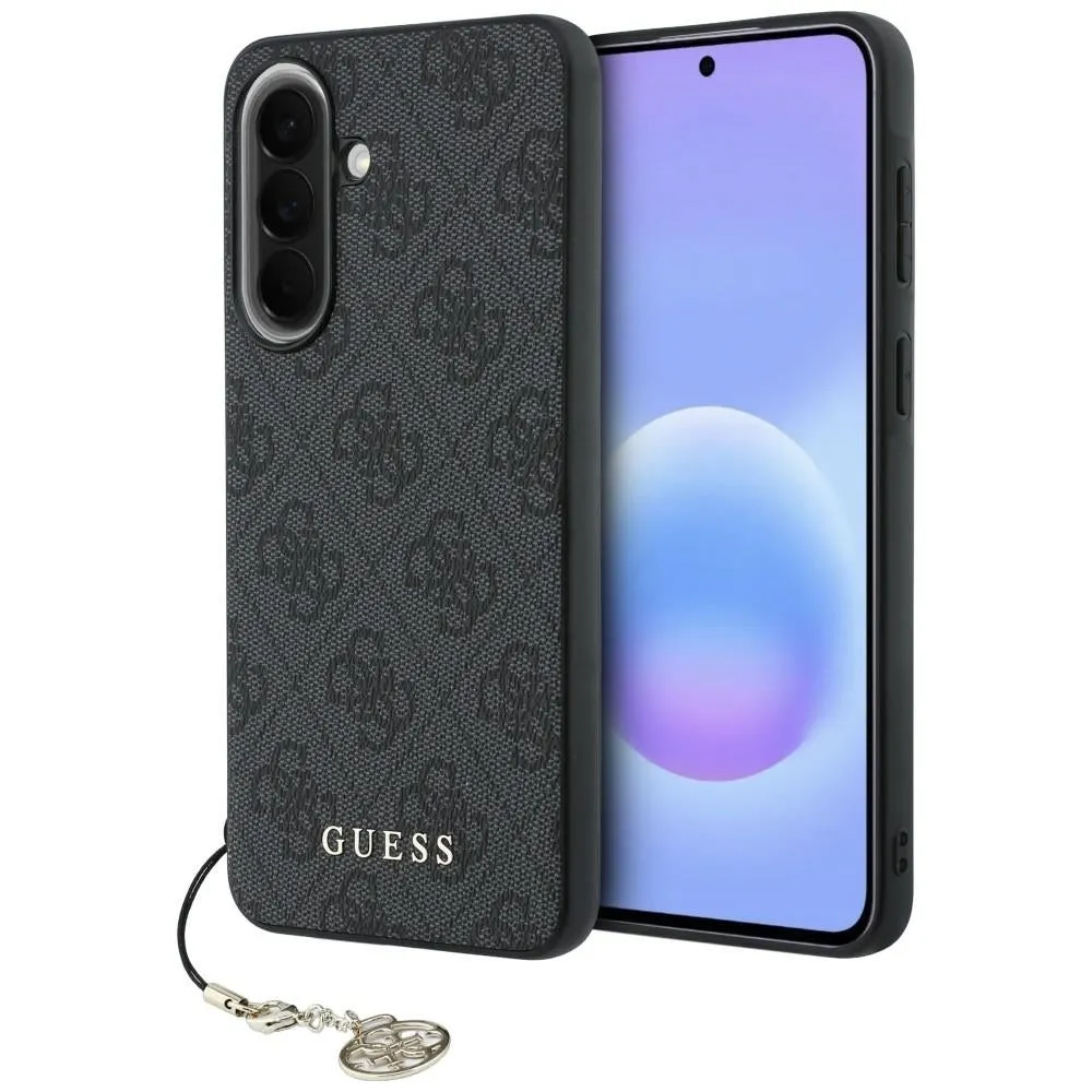 Custodia per Samsung Galaxy A37 5G, Guess, 4G Classic Logo Charm, Nera - immagine 1