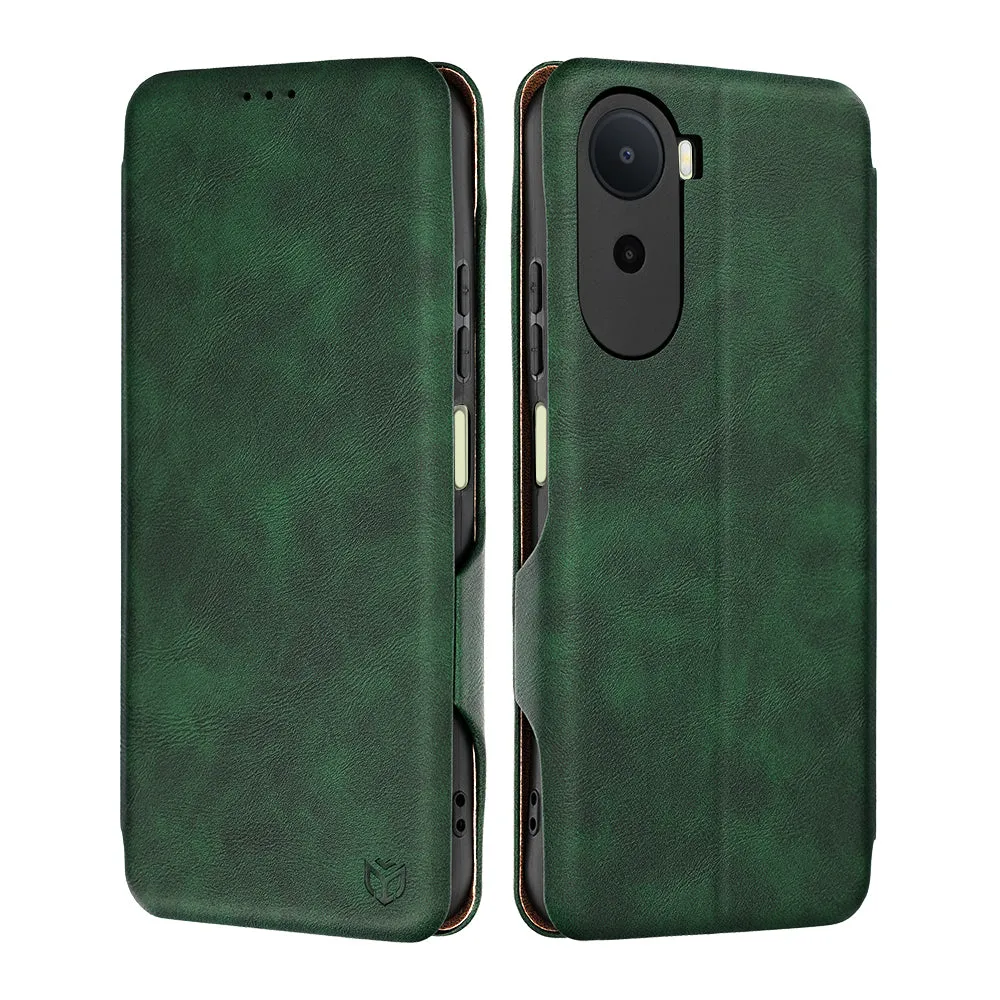 Custodia per Xiaomi Redmi A7 Pro 4G, Techsuit, Safe Wallet Plus, Verde - immagine 1