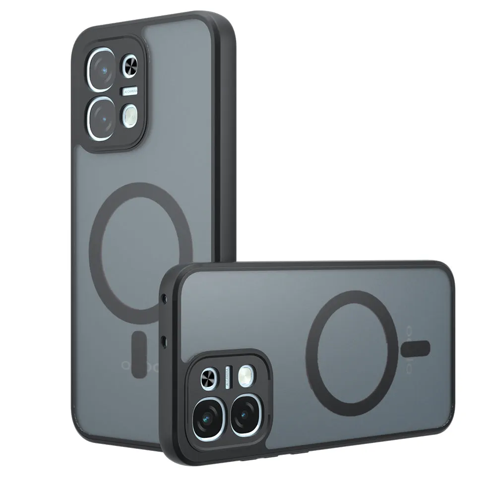 Custodia MagSafe per Oppo A6 Pro 5G / A6 Pro 4G, Techsuit, PureFrost, Nero Satinato - immagine 1