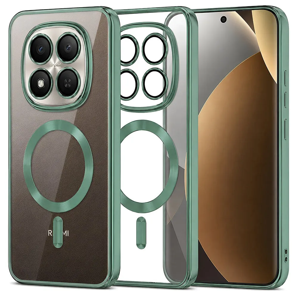 Custodia MagSafe per Xiaomi Poco M8 Pro / Redmi Note 15 Pro+ 5G, Techsuit, Luxury Crystal, Verde Chiaro - immagine 1