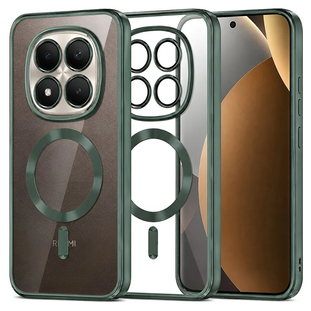 Custodia MagSafe per Xiaomi Poco M8 Pro / Redmi Note 15 Pro+ 5G, Techsuit, Luxury Crystal, Verde Scuro - immagine 1