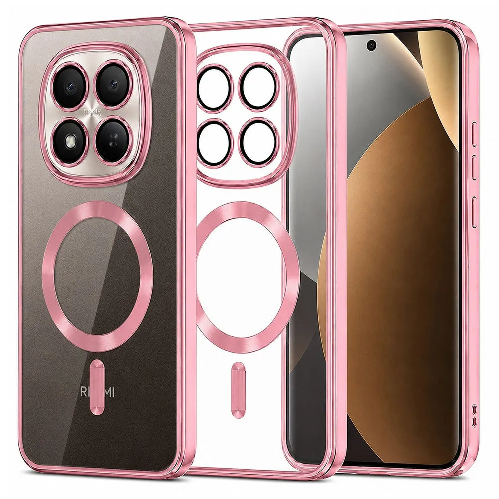 Custodia MagSafe per Xiaomi Poco M8 Pro / Redmi Note 15 Pro+ 5G, Techsuit, Luxury Crystal, Rosa - immagine 1