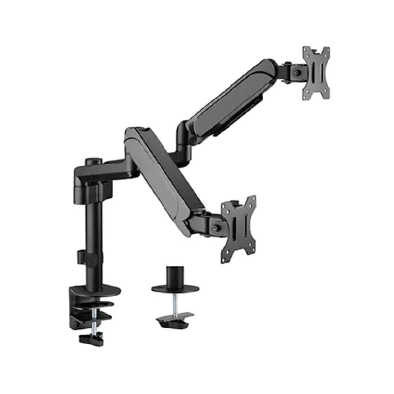 Gembird MA-DA2P-01 supporto da tavolo per Tv a schermo piatto 81,3 cm (32") Nero Scrivania - immagine 1