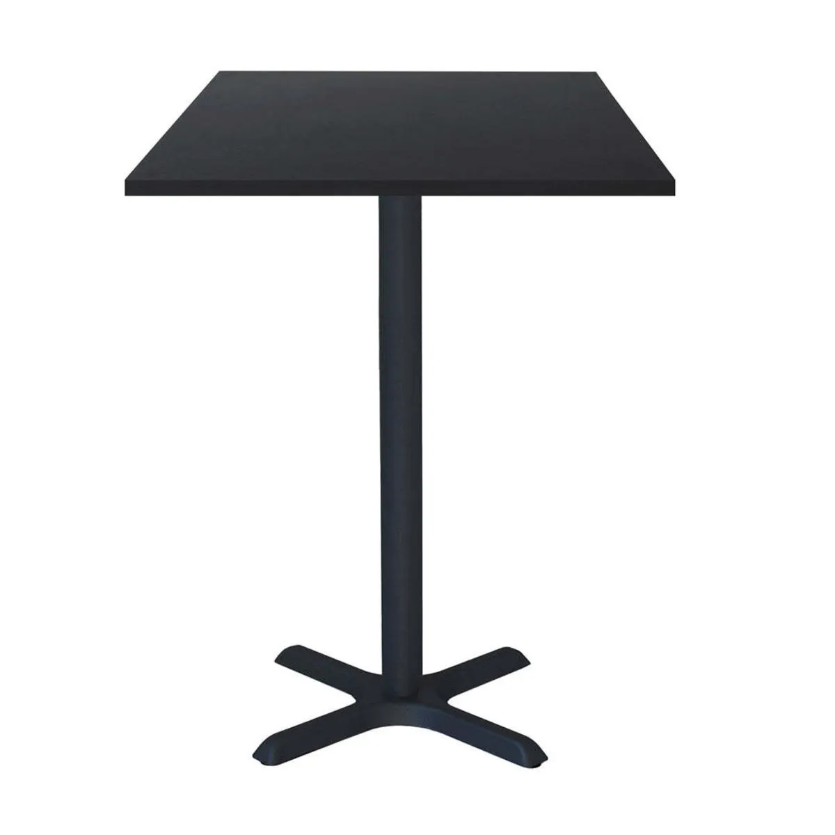 RestooTab Tavolo alto Dina quadrato - laminato legno & tinta unita; 60x60x112 cm (LxLxH); Piano tavolo nero, struttura nero; quadrata - immagine 1