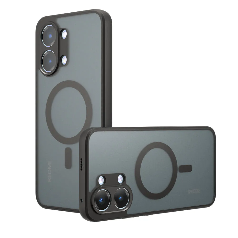 Custodia MagSafe per Xiaomi Poco X8 Pro Max, Techsuit, PureFrost, Nero Satinato - immagine 1