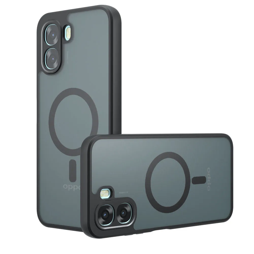 Custodia MagSafe per Oppo A6k 4G / A6x 4G / A6x, Techsuit, PureFrost, Nero Satinato - immagine 1