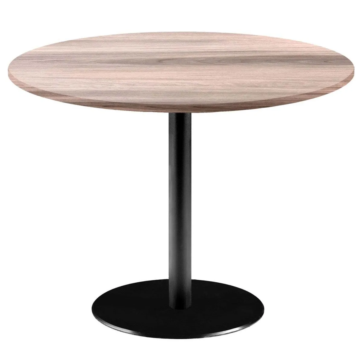 RestooTab Tavolo Rome XL rotondo - laminato legno; 75x120 cm (HxØ); Piano tavolo quercia/grigio chiaro, struttura nero; rotonda - immagine 1