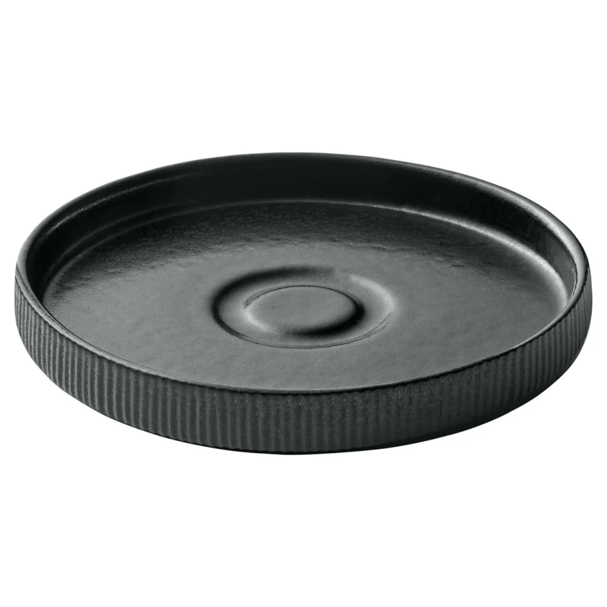 6x Playground Piattino sottotazza Nara Ø 15 cm; 15x2.5 cm (ØxH); nero; rotonda; 6 pz. / Pacco - immagine 1