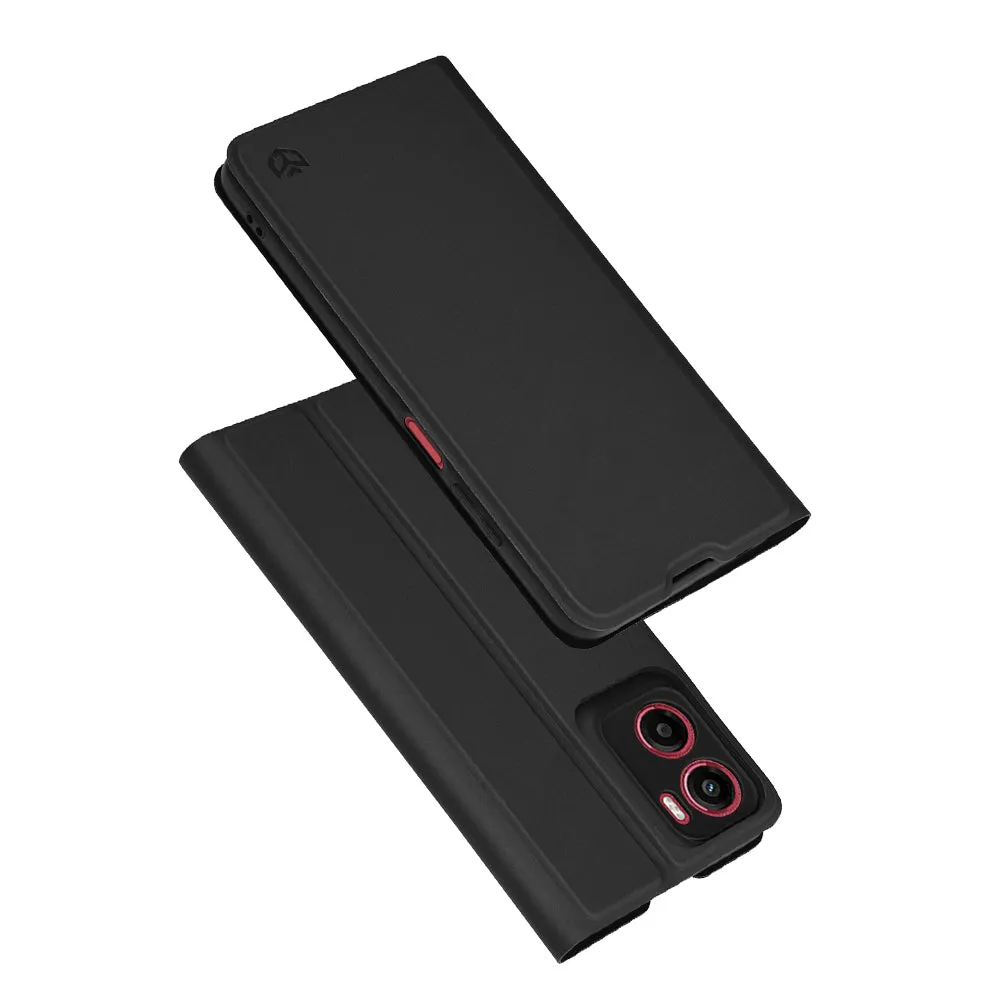 Custodia per Motorola Moto E15 / G05, Techsuit, Magskin Book, Nera - immagine 1