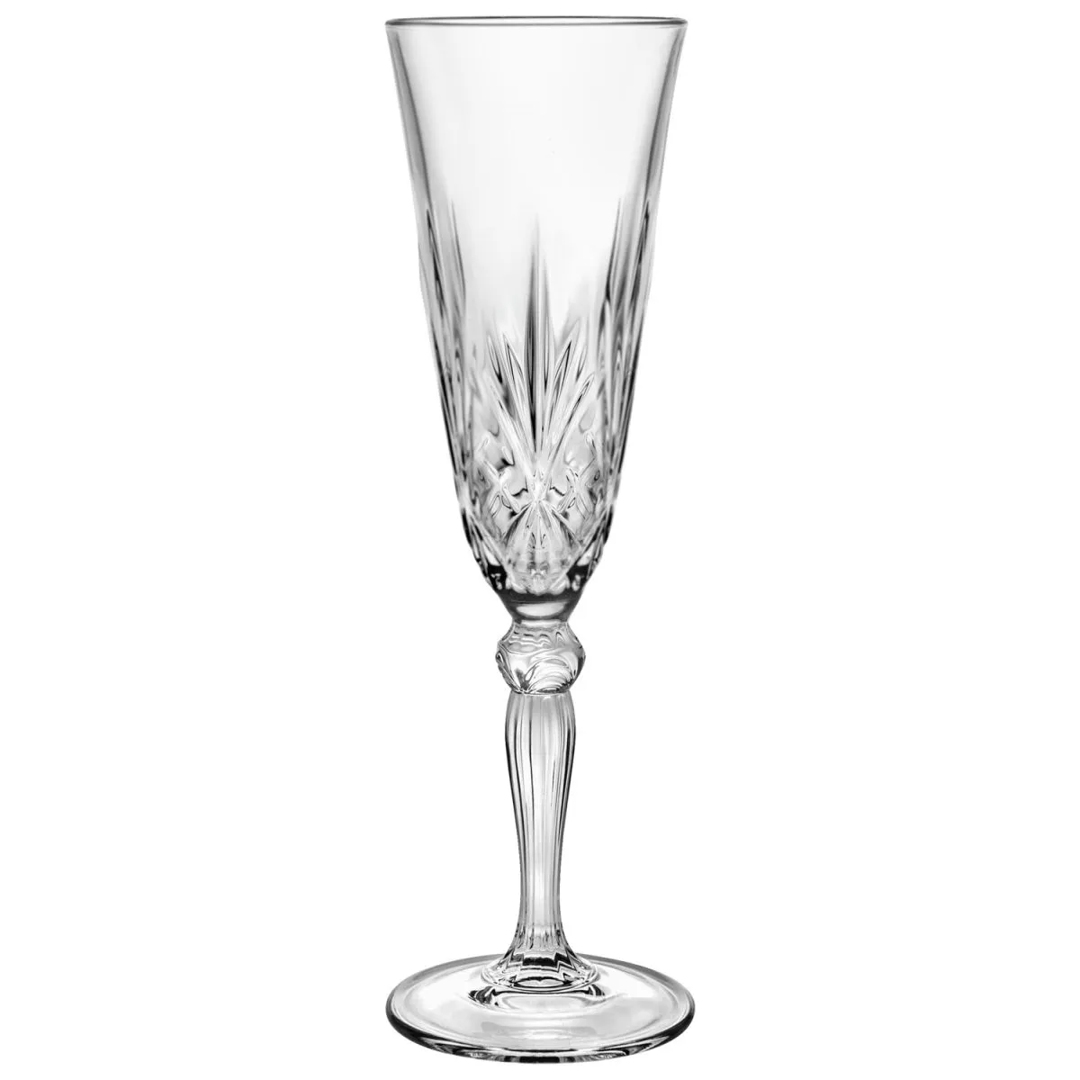 6x RCR Flûte Melodia; 160 ml, 7x22.2 cm (ØxH); trasparente; 6 pz. / Pacco - immagine 1