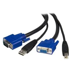 Kvm switch 2in1 Universal Usb Cable 3m SVUSB2N1 10 - immagine 1