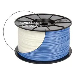 Bobina filo stampa 3D Filamento Abs 1,75 mm Blu e Bianco HP3DXROLB2WT - immagine 1