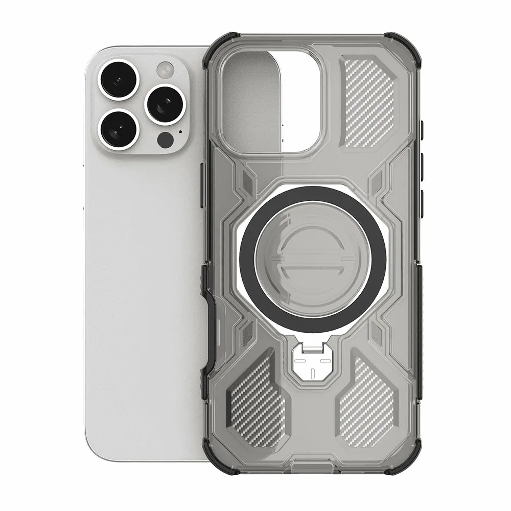 Custodia per Xiaomi Redmi 15C 5G / 15C 4G, Techsuit, Carbon Shield Pro, Fumo - immagine 1