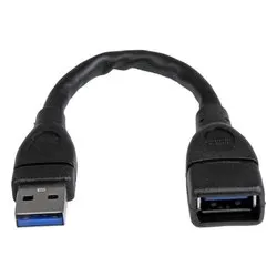 Cavo USB 3.0 Extension Black 0,15m USB3EXT6INBK - immagine 1