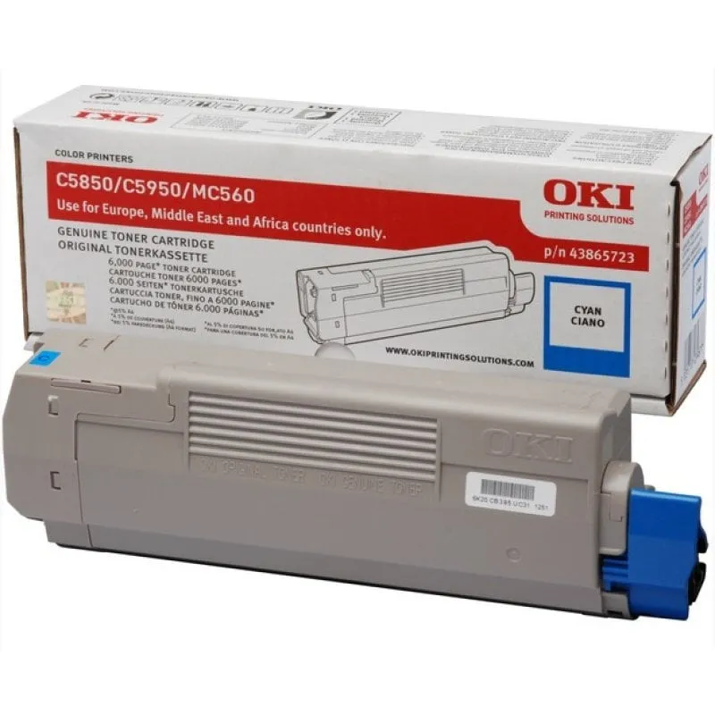 OKI 43865723 cartuccia toner 1 pz. Originale Ciano - immagine 1
