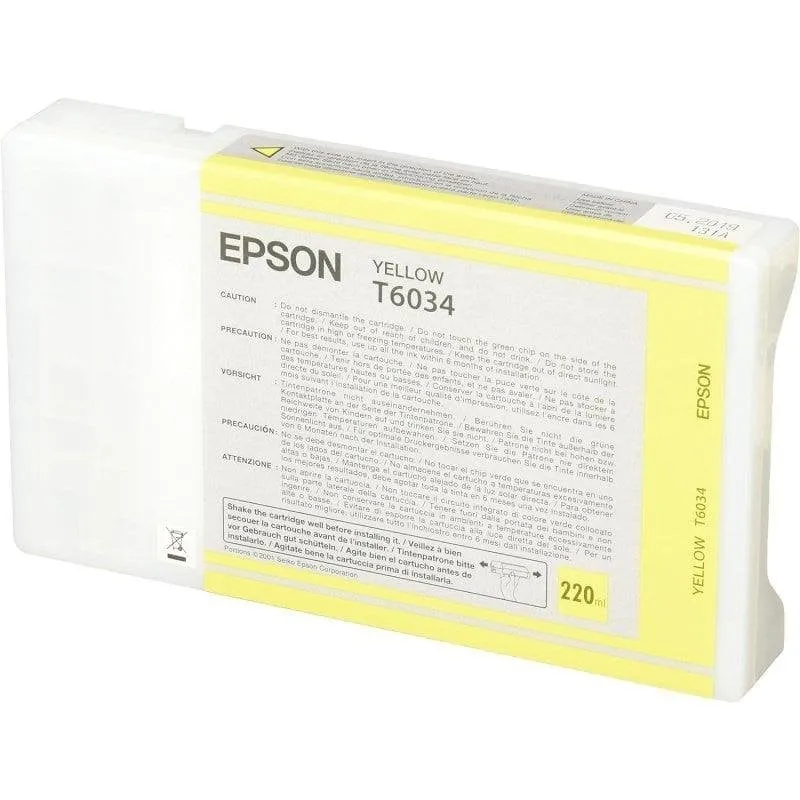 Cartuccia di inchiostro giallo originale Epson T6034 220 ml - immagine 1