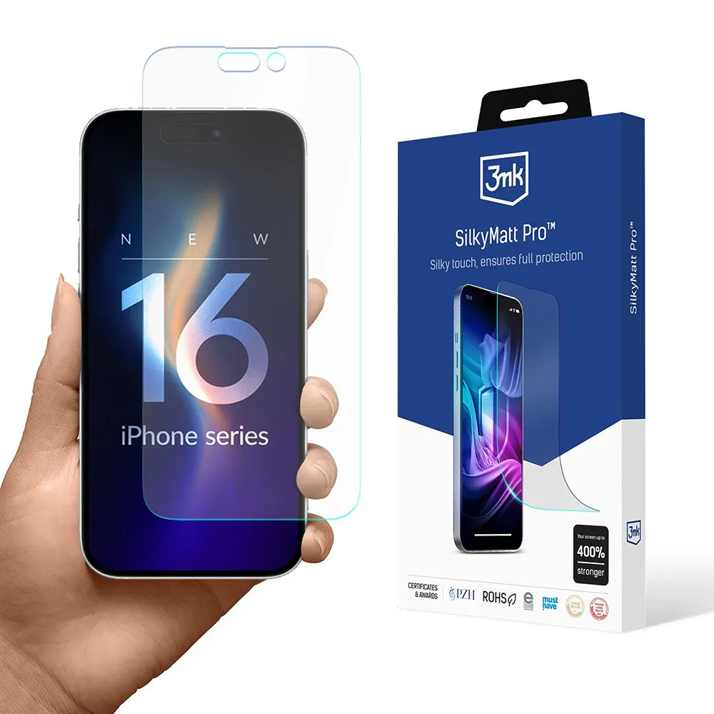 Pellicola protettiva per schermo opaca 3MK Silky Pro per Apple iPhone 16, plastica - immagine 1