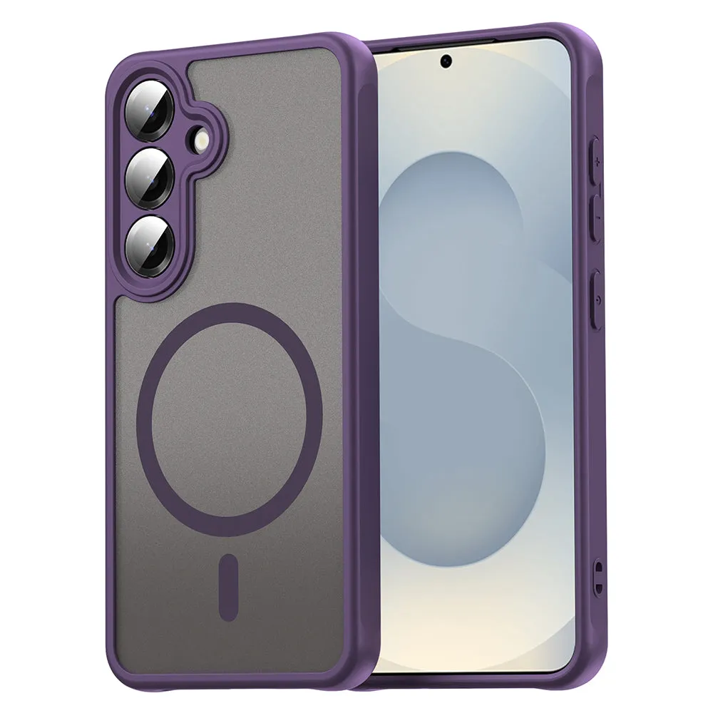 Custodia MagSafe per Samsung Galaxy S25 FE, Techsuit, HaloFrost II, Viola - immagine 1