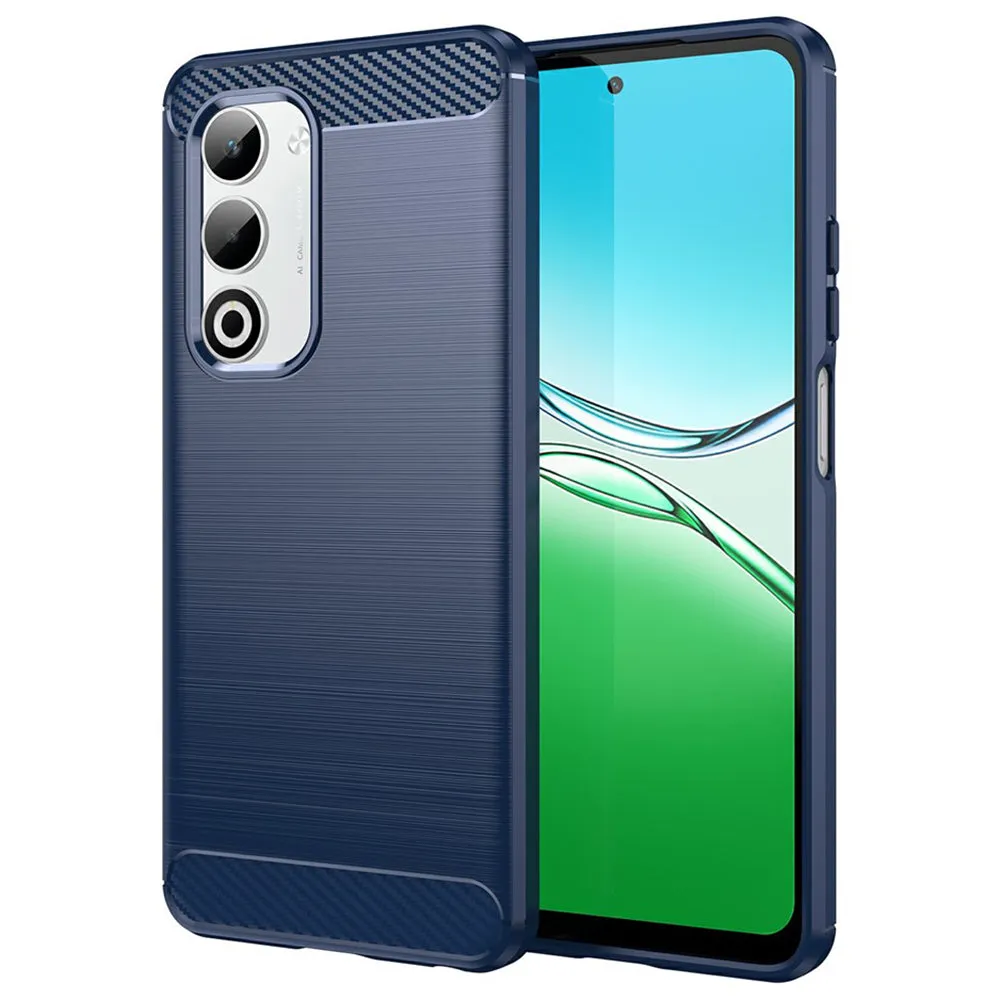 Custodia per Oppo A5 4G, Techsuit, Carbonio, Blu - immagine 1