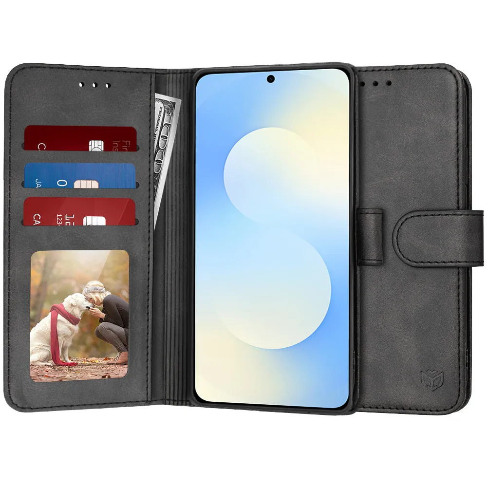 Custodia per Samsung Galaxy S25 FE, Techsuit, Diary Book, Nera - immagine 1